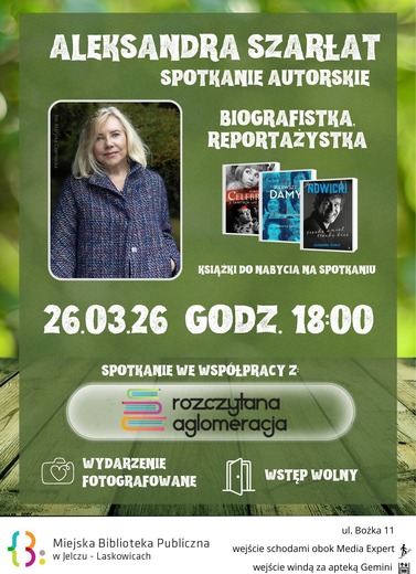 Spotkanie autorskie z Aleksandrą Szarłat