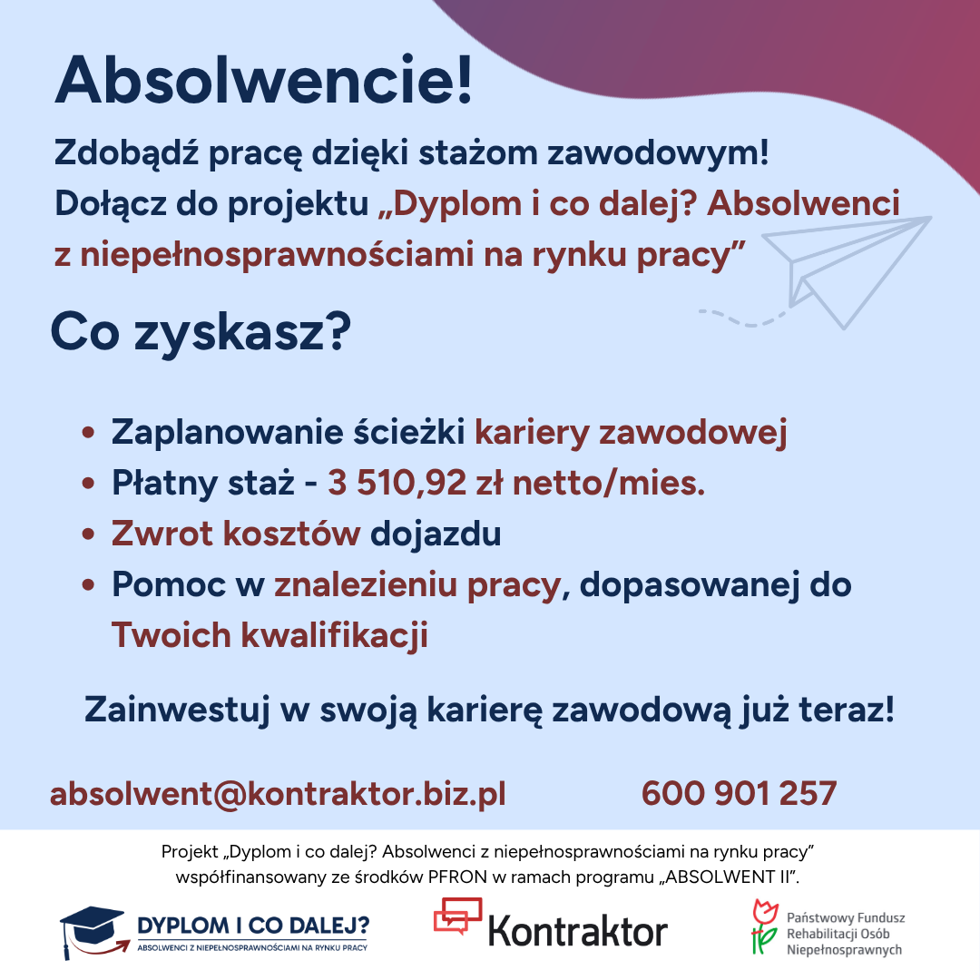 ogłoszenie dla absolwent&oacute;w
