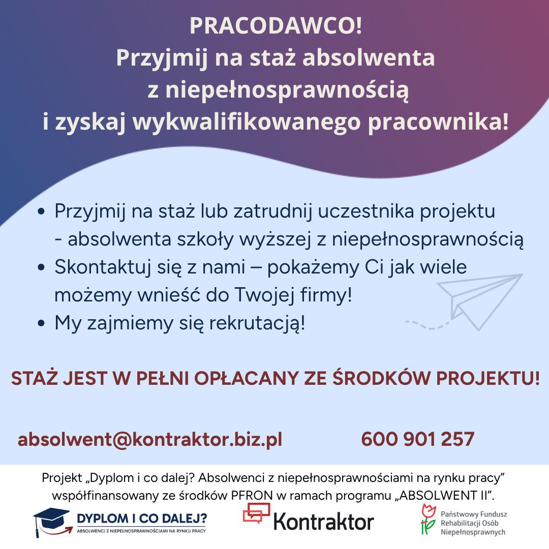 ogłoszenie dla pracodawc&oacute;w