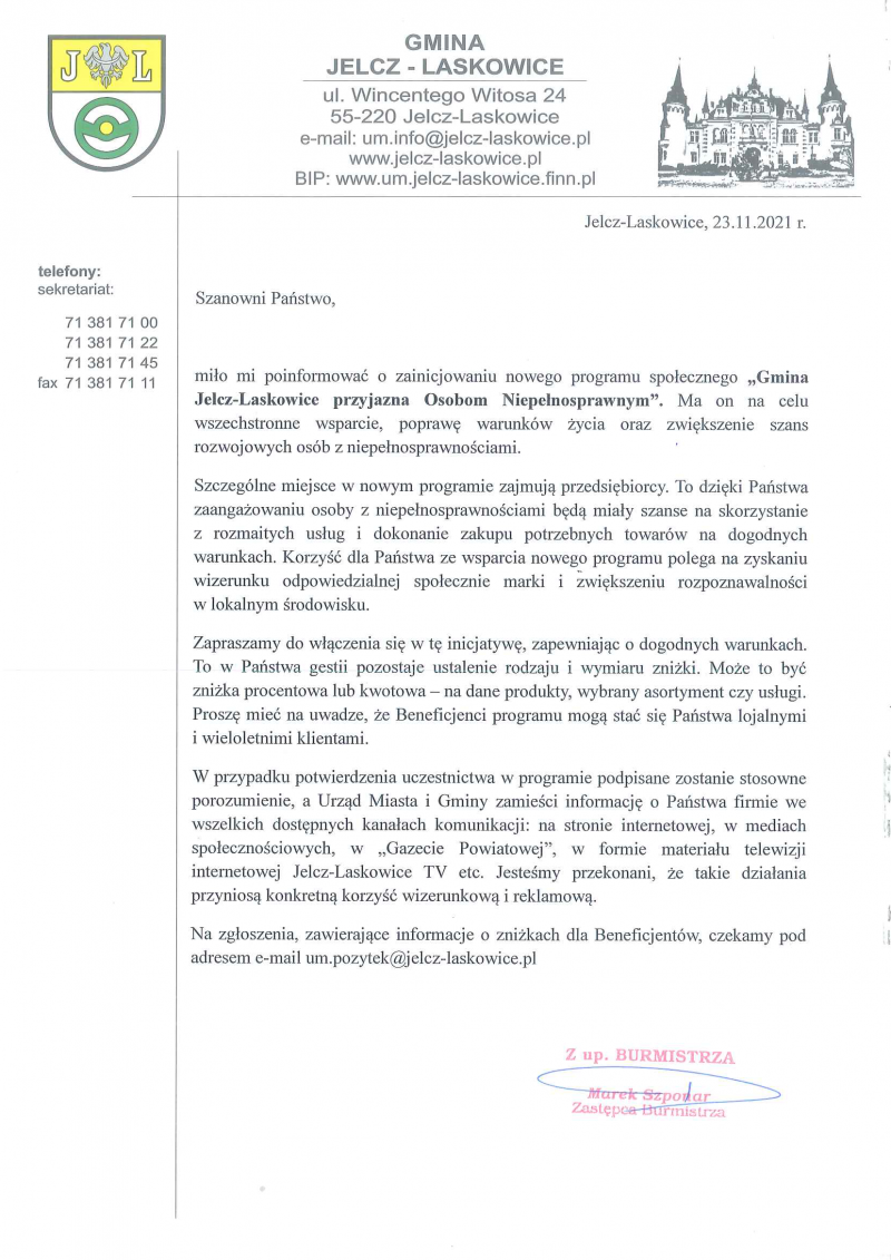 List burmistrza