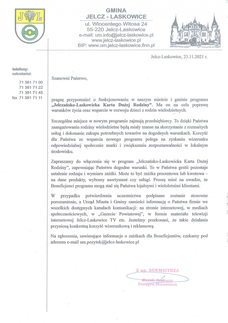 List burmistrza