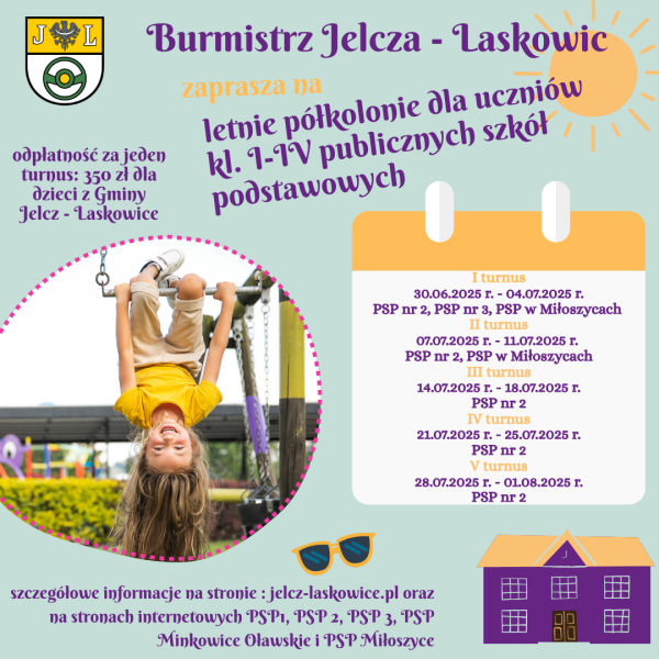 plakat półkolonii