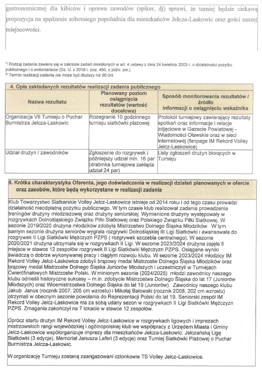 oferta zadania publicznego